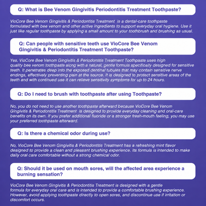 🦷VioCore Bee Venom Gingivitis & Periodontitis Treatment Toothpaste