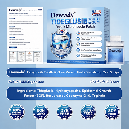 Dewvely® 🦷 Tideglusib Fast‑Dissolving Tooth & Gum Repair Oral Strips ✨