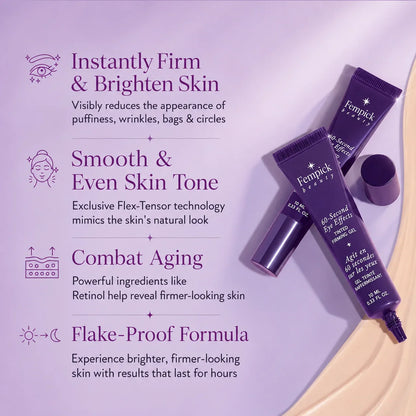 Fempick 60 Second Effects Tinted Firming Gel - Under Eye Cream For Puffiness And Bags Under Eyes